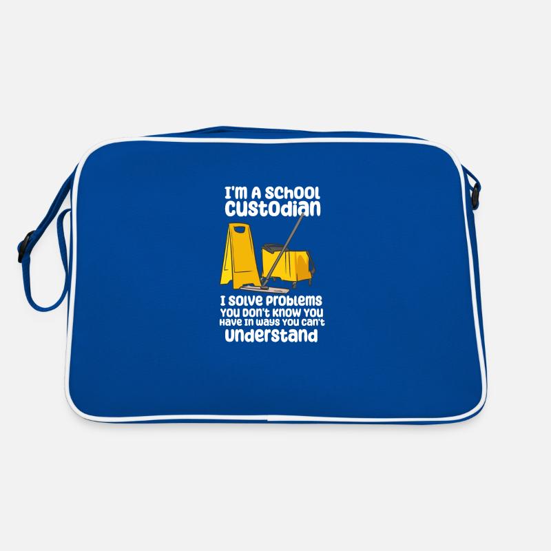 School Custodian Solve Problems Retro Tasche