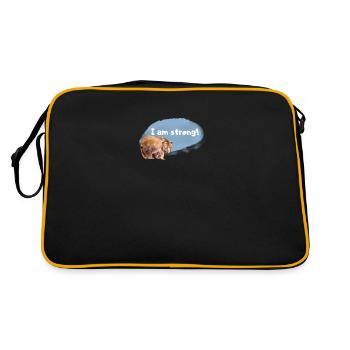 Bear Affirmation pour les enfants et les amoureux des animaux - Sac Retro - noir/or - Dos
