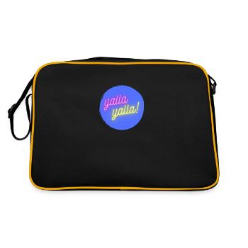 Yalla, t-shirt arabe - Sac Retro - noir/or - Dos