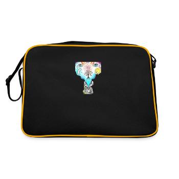 open mind - Retro Bag - black/gold - Back