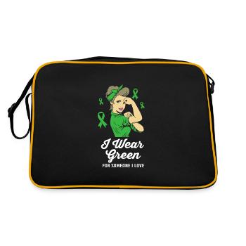 Schädel Hirn Trauma - Retro Tasche - Schwarz/Gold - Hinten