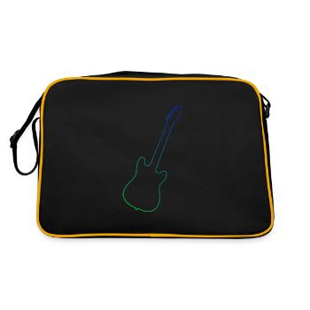 guitar player guitar acoustic guitar - Retro Bag - black/gold - Back