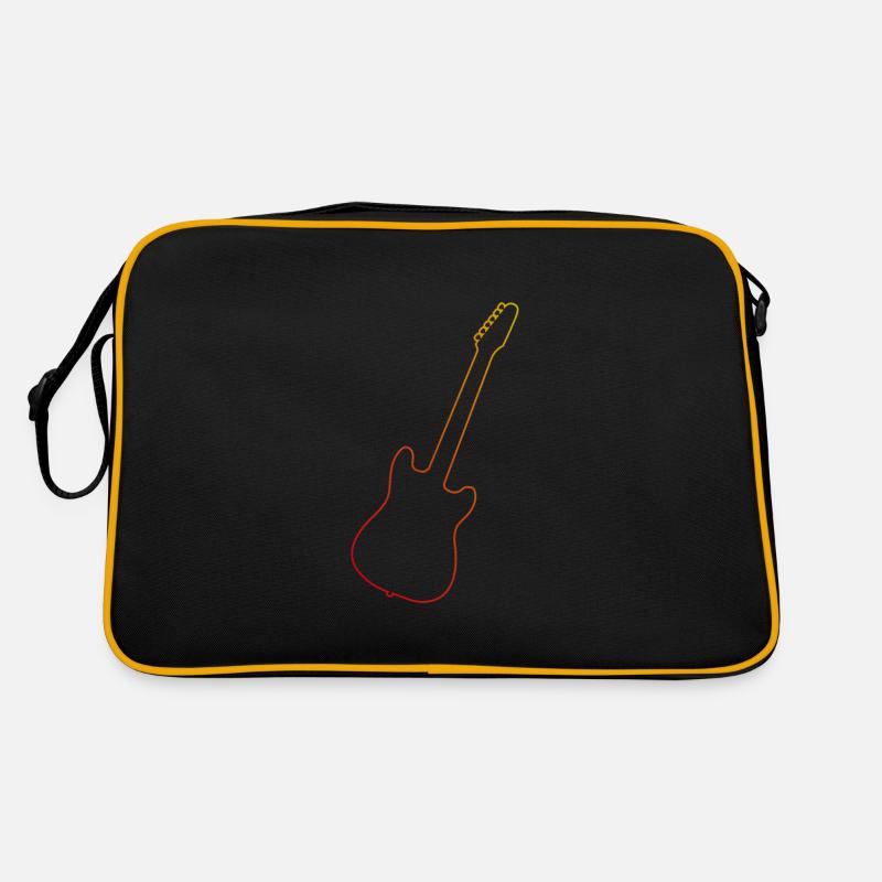 Gitarrenspieler Herren E-gitarre electronic guitar Retro Tasche