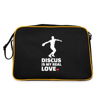 Diskus - Retro Tasche - Schwarz/Gold - Hinten
