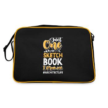Architektur Architekturbüro Baumeister - Retro Tasche - Schwarz/Gold - Hinten