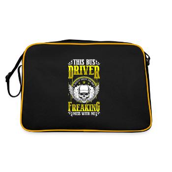 Bus profession transport - Retro Bag - black/gold - Back