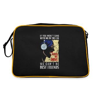 Singing Musician Musical Band - Retro Bag - black/gold - Back