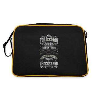 Police Stop Crime Scene Thief - Retro Bag - black/gold - Back