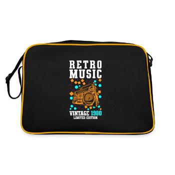 Musikkassette Legende - Retro Tasche - Schwarz/Gold - Hinten