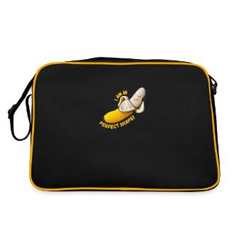 Banana - I am in perfect shape! - Retro Tasche - Schwarz/Gold - Hinten