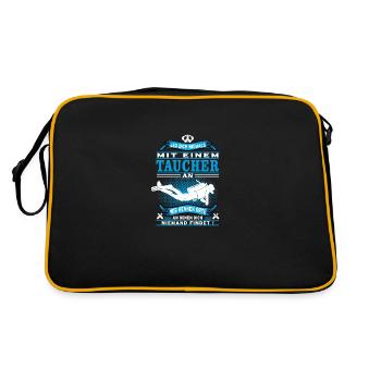 Ne plaisante jamais avec un plongeur - Sac Retro - noir/or - Dos