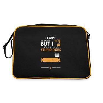 I Can't Fix Stupid But I Can Fix... - Retro Bag - black/gold - Back