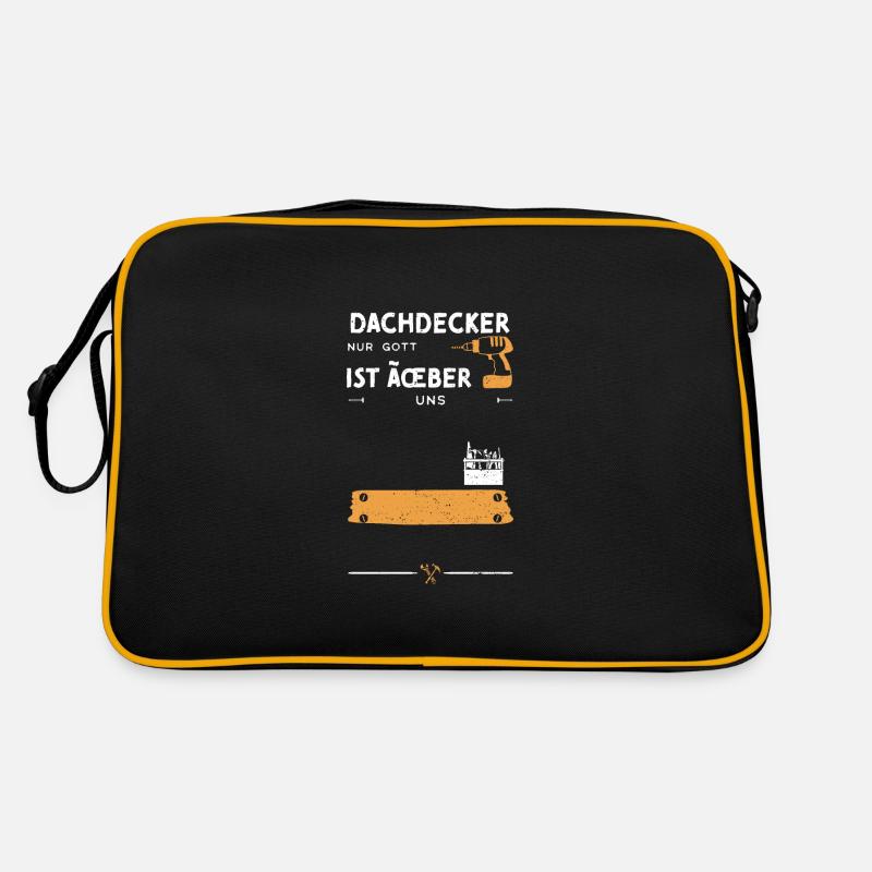 Dachdecker Nur Gott Ist Über Uns Retro Tasche