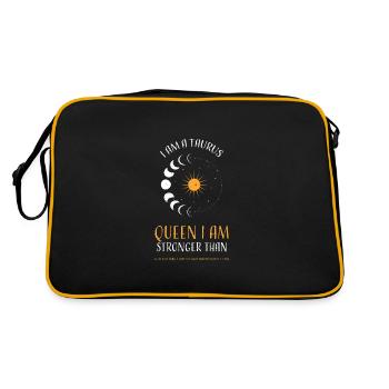 I Am A Taurus Queen I Am Stronge... - Retro Bag - black/gold - Back