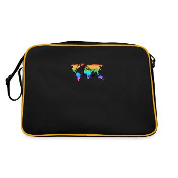 tous différents, tous égaux. L’amour est l’amour. - Sac Retro - noir/or - Dos
