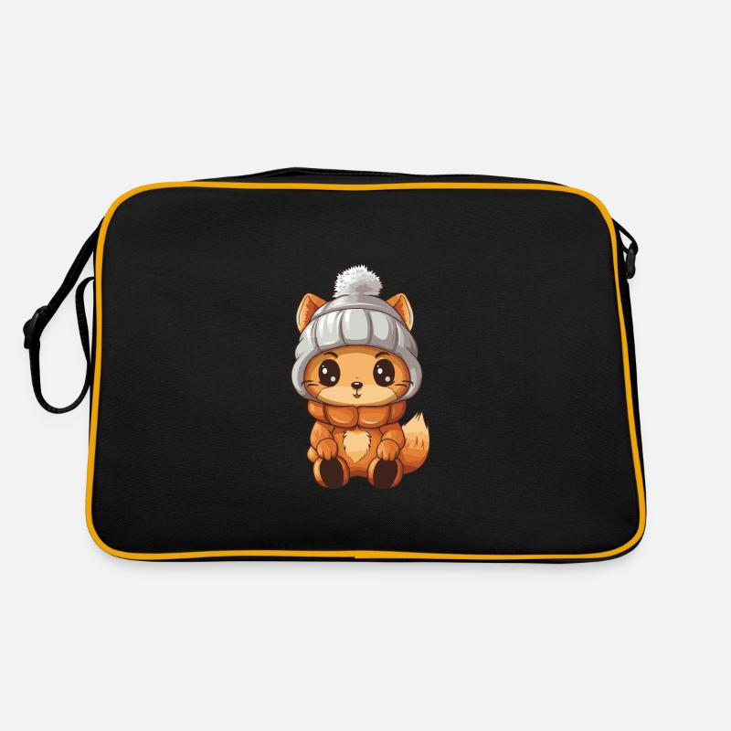 Eichhörnchen Winter Tier Baby Comic Retro Tasche