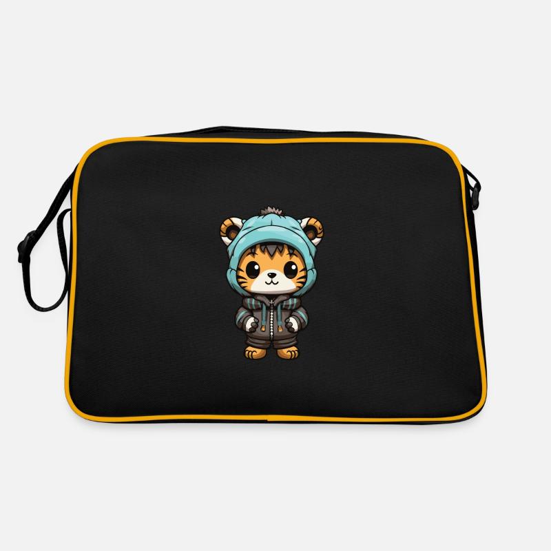 Tiger Winter Animal Cute Comic Retro Bag