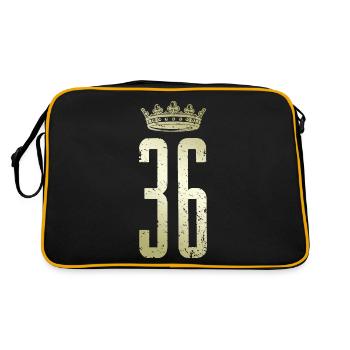 36 number crown - Retro Bag - black/gold - Back
