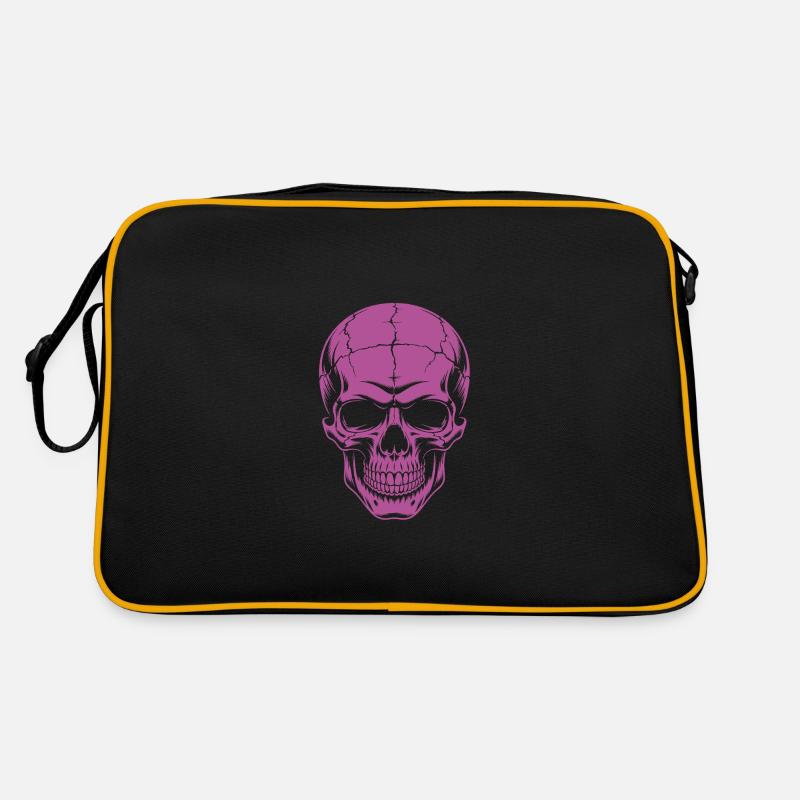 Big grinning skull Retro Bag