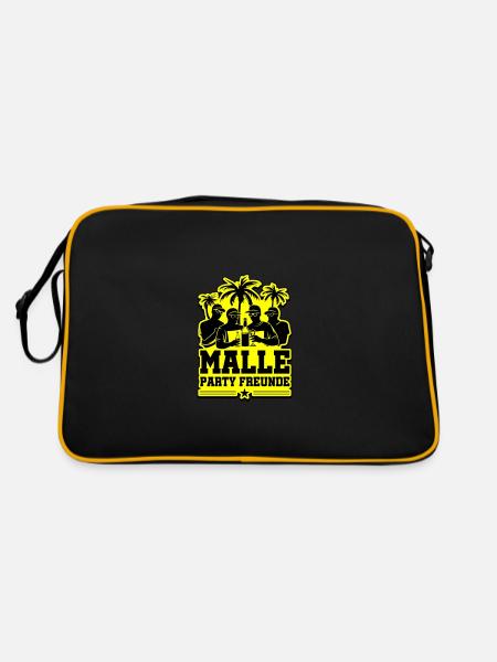 Malle Party Friends Holidays Mallorca - Retro Bag - black/gold - Back