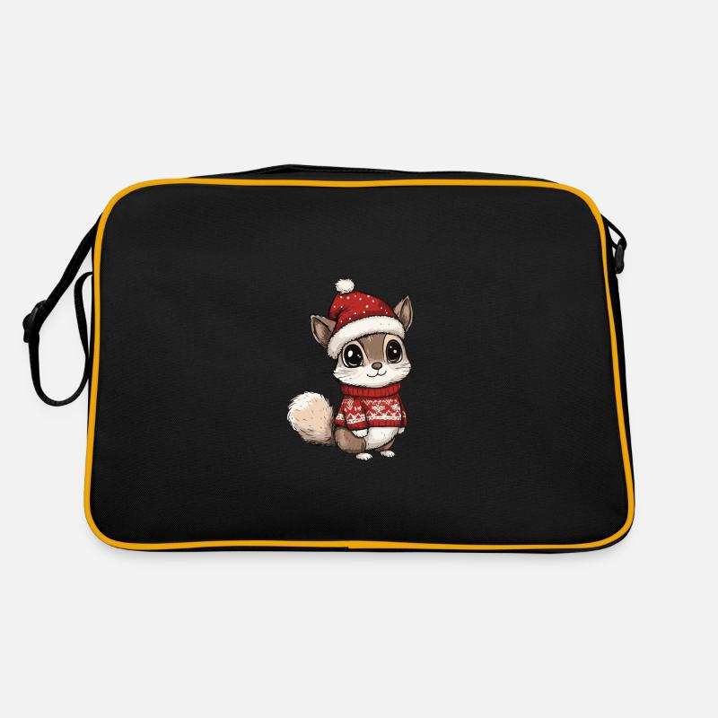 Bande dessinée de Noël écureuil Sac Retro