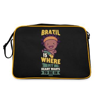 Brésil - Sac Retro - noir/or - Dos