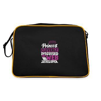 Developer Computer Geek HTML Programmer Daughter - Retro Tasche - Schwarz/Gold - Hinten