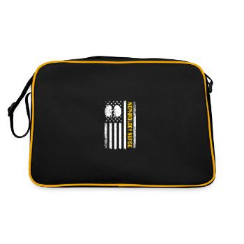 indicateur américain d’infirmière de néphrologie, infirmière de dialyse - Sac Retro - noir/or - Dos