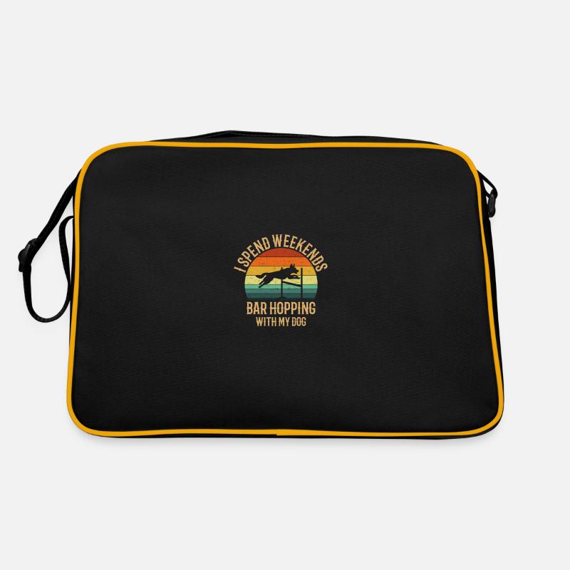 I spend weekends bar hopping, agility dog Retro Bag