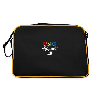 gastro squad, medical nurse gastroenterology - Retro Bag - black/gold - Back