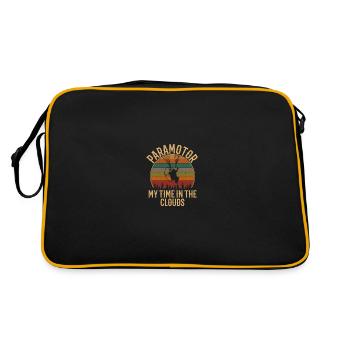 temps de paramoteur dans les nuages vintage, paramoteur - Sac Retro - noir/or - Dos