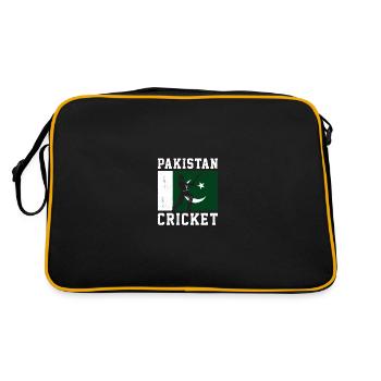 Pakistan Cricket, cricket Pakistani pakistan - Retro Bag - black/gold - Back