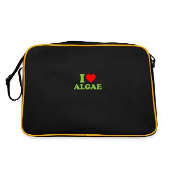 I love algae, algae diatom - Retro Bag - black/gold - Back