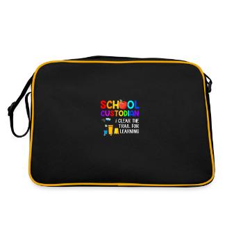 School Custodian the trail for learning, Custodian - Retro Bag - black/gold - Back