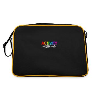 activity assistant appreciation , activity assista - Retro Bag - black/gold - Back
