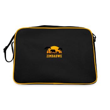 zimbabwe elephant zimbabwe - Retro Bag - black/gold - Back