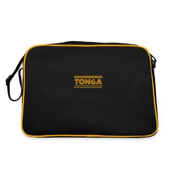 tonga, polynesian tonga - Retro Bag - black/gold - Back