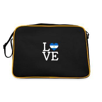 I love Nicaragua, nicaragua - Retro Bag - black/gold - Back