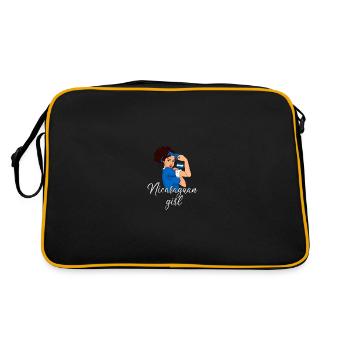 Nicaraguan girl, nicaragua - Retro Bag - black/gold - Back