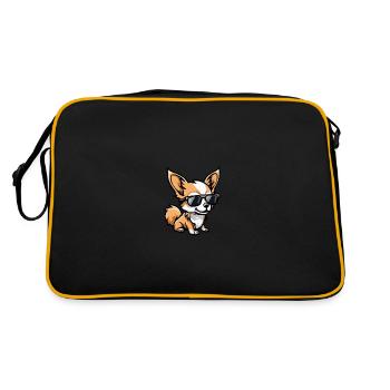 Chihuahua Chiens Cool Animal - Sac Retro - noir/or - Dos