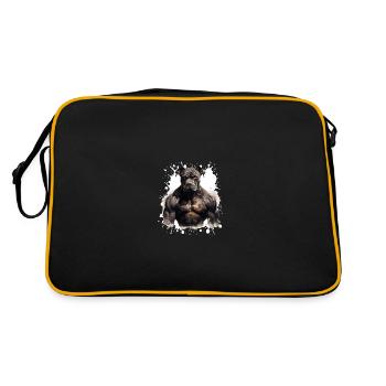 Muscles du chien - Sac Retro - noir/or - Dos
