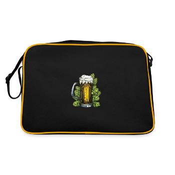 Verre à bière de houblon - Sac Retro - noir/or - Dos