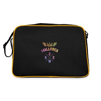 Mallorca Crew Krone Malle - Retro Tasche - Schwarz/Gold - Hinten