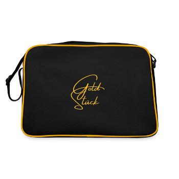 Gold Stück - Retro Tasche - Schwarz/Gold - Hinten
