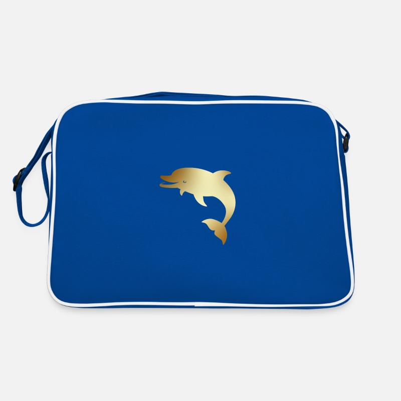 Esthétique drôle de dauphin d’or Sac Retro
