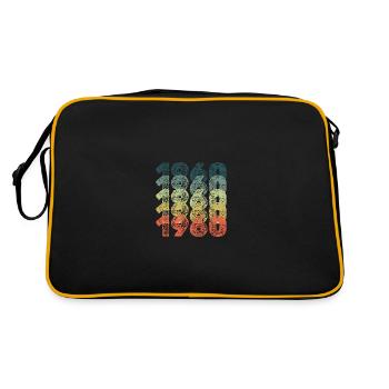 Année 1960 - Sac Retro - noir/or - Dos