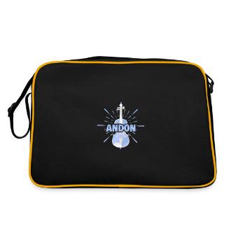 Andon als Vorname - Retro Tasche - Schwarz/Gold - Hinten