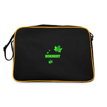 Eckbert als Fortwirt - Retro Tasche - Schwarz/Gold - Hinten