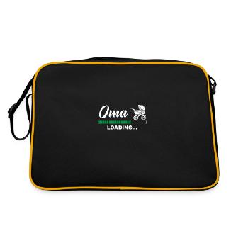 Oma loading - Retro Tasche - Schwarz/Gold - Hinten