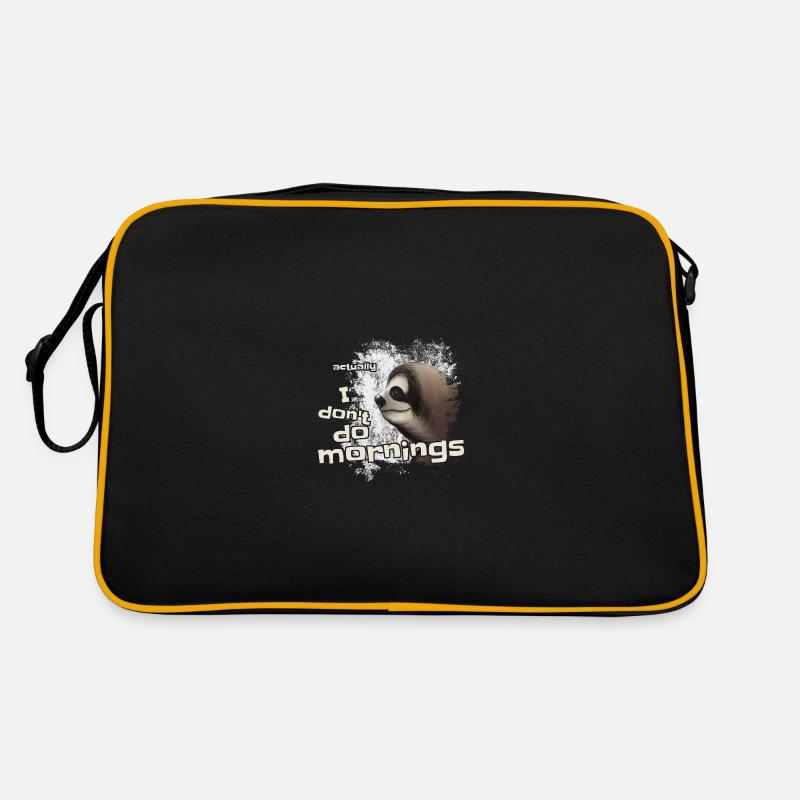 Actually I Don't Do Mornings Lässiges Faultier Retro Tasche